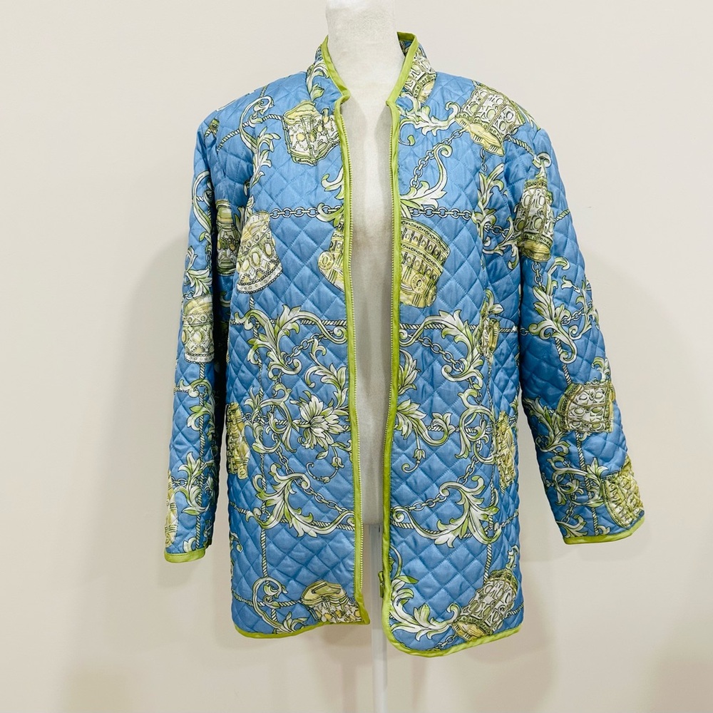 Silkland Kimono Style Zip Front Womens Jacket 100% Silk Lightweight Size 1X
